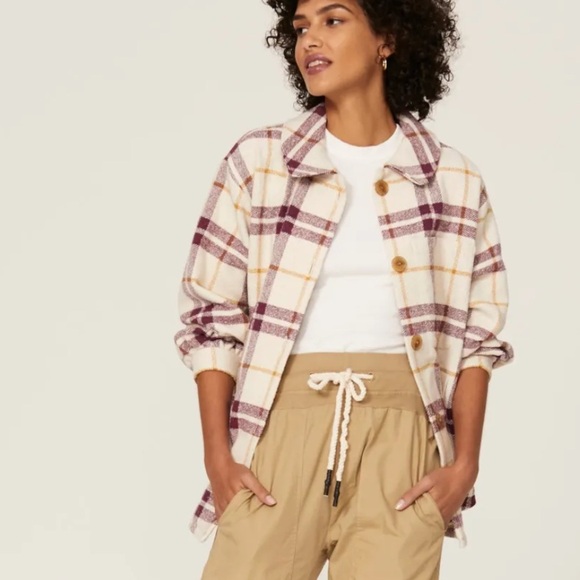 ba&sh Qetsia Plaid Shacket - Picture 1 of 5